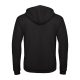 B&C cipzáras kapucnis férfi pulóver O48, Black-XL