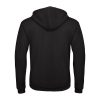 B&C cipzáras kapucnis férfi pulóver O48, Black-2XL