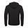 B&C cipzáras kapucnis férfi pulóver O48, Black-2XL