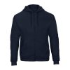 B&C cipzáras kapucnis férfi pulóver O48, Navy-XS