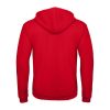 B&C cipzáras kapucnis férfi pulóver O48, Red-2XL