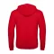 B&C cipzáras kapucnis férfi pulóver O48, Red-2XL
