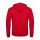 B&C cipzáras kapucnis férfi pulóver O48, Red-2XL