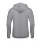B&C cipzáras kapucnis férfi pulóver O48, Heather Grey-M
