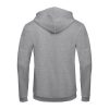 B&C cipzáras kapucnis férfi pulóver O48, Heather Grey-XS
