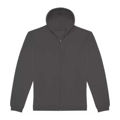 B&C cipzáras kapucnis férfi pulóver O48, Anthracite-XL