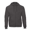 B&C cipzáras kapucnis férfi pulóver O48, Anthracite-2XL