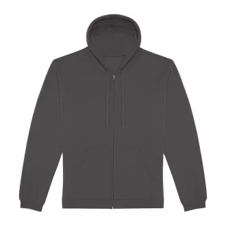 B&C cipzáras kapucnis férfi pulóver O48, Anthracite-2XL