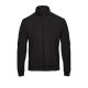 B&C galléros férfi pulóver, elején végig cipzárral O49, Black-M