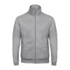 B&C galléros férfi pulóver, elején végig cipzárral O49, Heather Grey-L