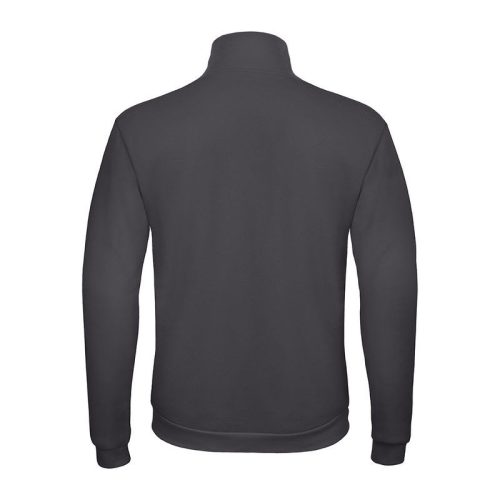 B&C galléros férfi pulóver, elején végig cipzárral O49, Anthracite-XS