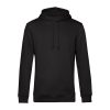 B&C kapucnis férfi pulóver kétoldali zsebekkel O78, Black Pure-S