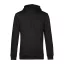 B&C kapucnis férfi pulóver kétoldali zsebekkel O78, Black Pure-2XL
