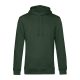 B&C kapucnis férfi pulóver kétoldali zsebekkel O78, Forest Green-2XL