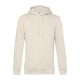 B&C kapucnis férfi pulóver kétoldali zsebekkel O78, Off White-XL