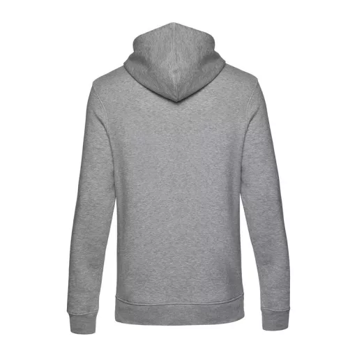 B&C kapucnis férfi pulóver kétoldali zsebekkel O78, Heather Grey-S