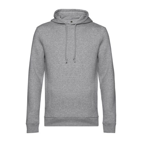 B&C kapucnis férfi pulóver kétoldali zsebekkel O78, Heather Grey-L