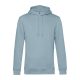 B&C kapucnis férfi pulóver kétoldali zsebekkel O78, Blue Fog-2XL