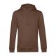 B&C kapucnis férfi pulóver kétoldali zsebekkel O78, Mocha Brown-XL