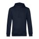 B&C kapucnis férfi pulóver kétoldali zsebekkel O78, Night Navy Blue-2XL