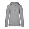 B&C kapucnis Női pulóver kétoldali zsebekkel O79, Heather Grey-S