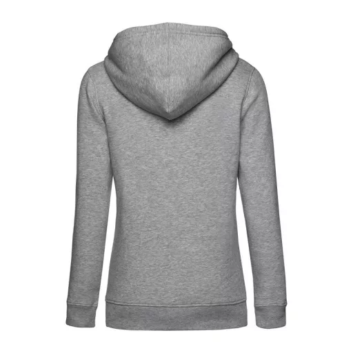 B&C kapucnis Női pulóver kétoldali zsebekkel O79, Heather Grey-S