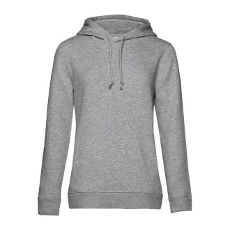   B&C kapucnis Női pulóver kétoldali zsebekkel O79, Heather Grey-M