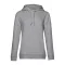 B&C kapucnis Női pulóver kétoldali zsebekkel O79, Heather Grey-M
