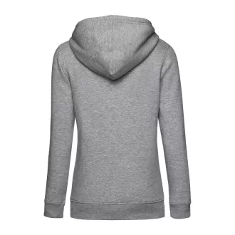   B&C kapucnis Női pulóver kétoldali zsebekkel O79, Heather Grey-M