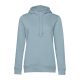 B&C kapucnis Női pulóver kétoldali zsebekkel O79, Blue Fog-XL