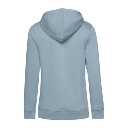 B&C kapucnis Női pulóver kétoldali zsebekkel O79, Blue Fog-XL