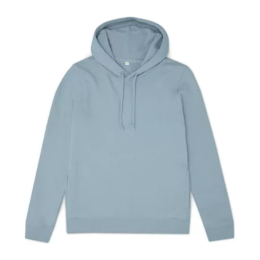 B&C kapucnis Női pulóver kétoldali zsebekkel O79, Blue Fog-XL