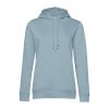 B&C kapucnis Női pulóver kétoldali zsebekkel O79, Blue Fog-XS
