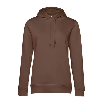   B&C kapucnis Női pulóver kétoldali zsebekkel O79, Mocha Brown-M