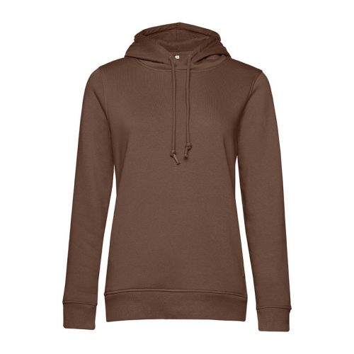 B&C kapucnis Női pulóver kétoldali zsebekkel O79, Mocha Brown-XL