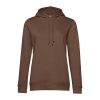 B&C kapucnis Női pulóver kétoldali zsebekkel O79, Mocha Brown-XS