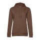 B&C kapucnis Női pulóver kétoldali zsebekkel O79, Mocha Brown-XS