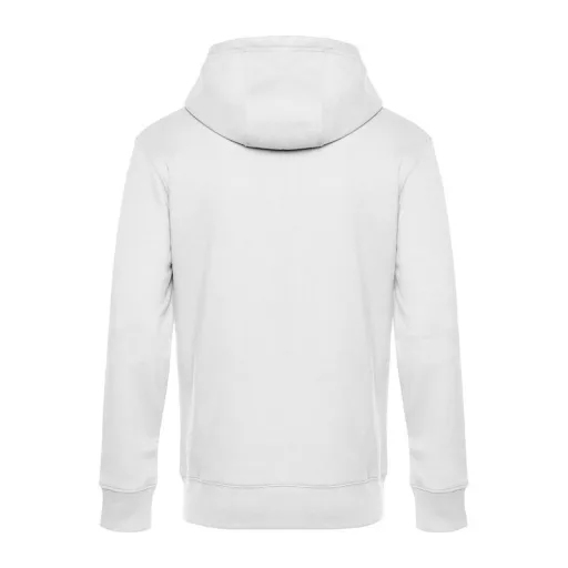 B&C cipzáros kapucnis férfi pulóver kétoldali zsebekkel O86, White-XL