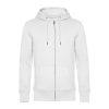 B&C cipzáros kapucnis férfi pulóver kétoldali zsebekkel O86, White-2XL