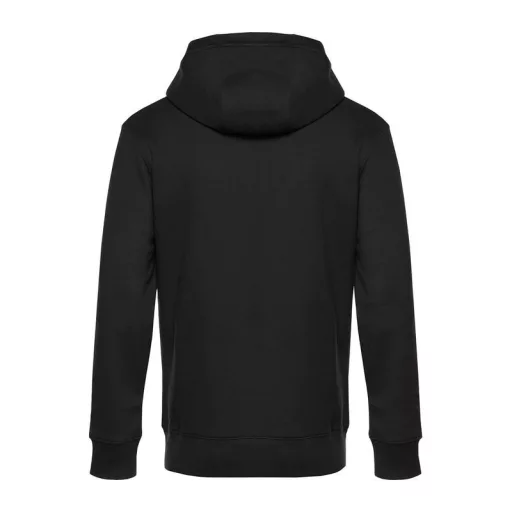 B&C cipzáros kapucnis férfi pulóver kétoldali zsebekkel O86, Black Pure-M