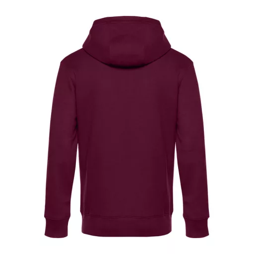 B&C cipzáros kapucnis férfi pulóver kétoldali zsebekkel O86, Cherry Red-XL