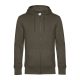 B&C cipzáros kapucnis férfi pulóver kétoldali zsebekkel O86, Khaki-2XL