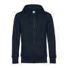 B&C cipzáros kapucnis férfi pulóver kétoldali zsebekkel O86, Night Navy Blue-XS