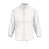 B&C SIROCCO széldzseki rejtett kapucnival BS02, White-S