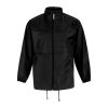 B&C SIROCCO széldzseki rejtett kapucnival BS02, Black-M