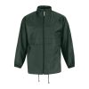 B&C SIROCCO széldzseki rejtett kapucnival BS02, Bottle Green-S