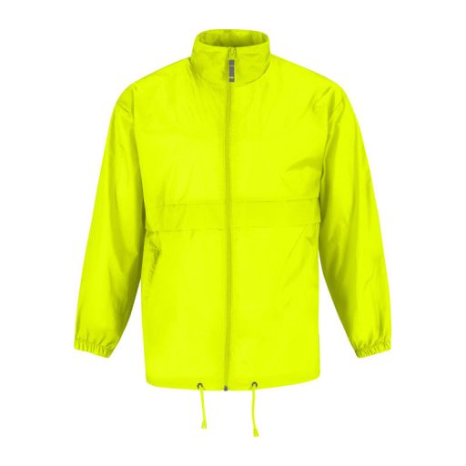 B&C SIROCCO széldzseki rejtett kapucnival BS02, Ultra Yellow-S