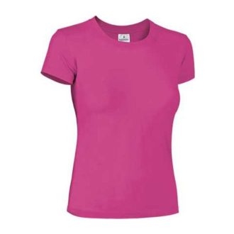   Valento PARIS kereknyakú, rövid ujjú pamut Női póló, Magenta Pink-S