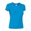 Valento PARIS kereknyakú, rövid ujjú pamut Női póló, Tropical Blue-S
