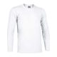 Valento TIGER, unisex hosszú ujjú pamut póló, White-XL